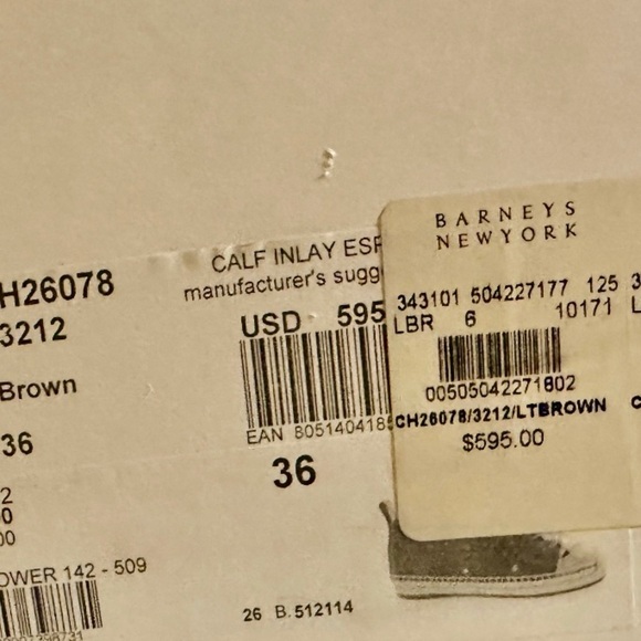 Chloe Espadrille Flats Women's Luxury Leather Floral Slip On Boho size EU 36 - Picture 5 of 6